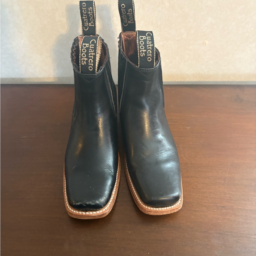 Cuatrero Boots Women’s Size 6 Western Cowboy Black Leather Boots